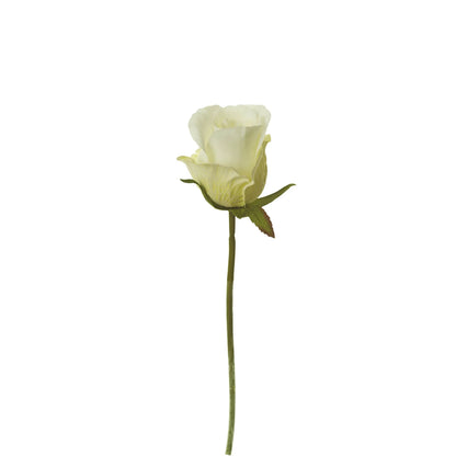 Pick de Rosa artificial en Capullo de 28 cm, color blanco