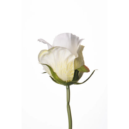 Pick de Rosa artificial en Capullo de 28 cm, color blanco