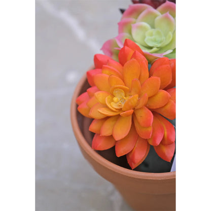 Montaje: pick de Rosa de Alabastro artificial de 13 cm, color naranja; las otras piezas no se incluyen