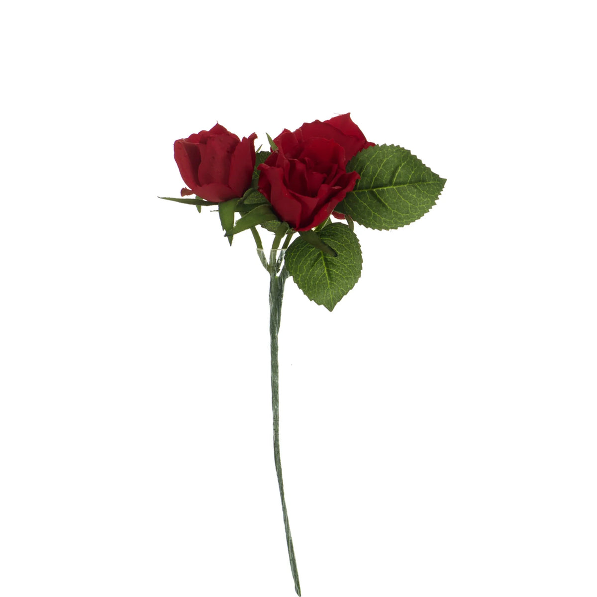 Pick de Rosas artificial con Hoja de 20 cm, color rojo
