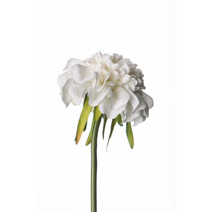 Pick de Scabiosa artificial de 23 cm, color blanco