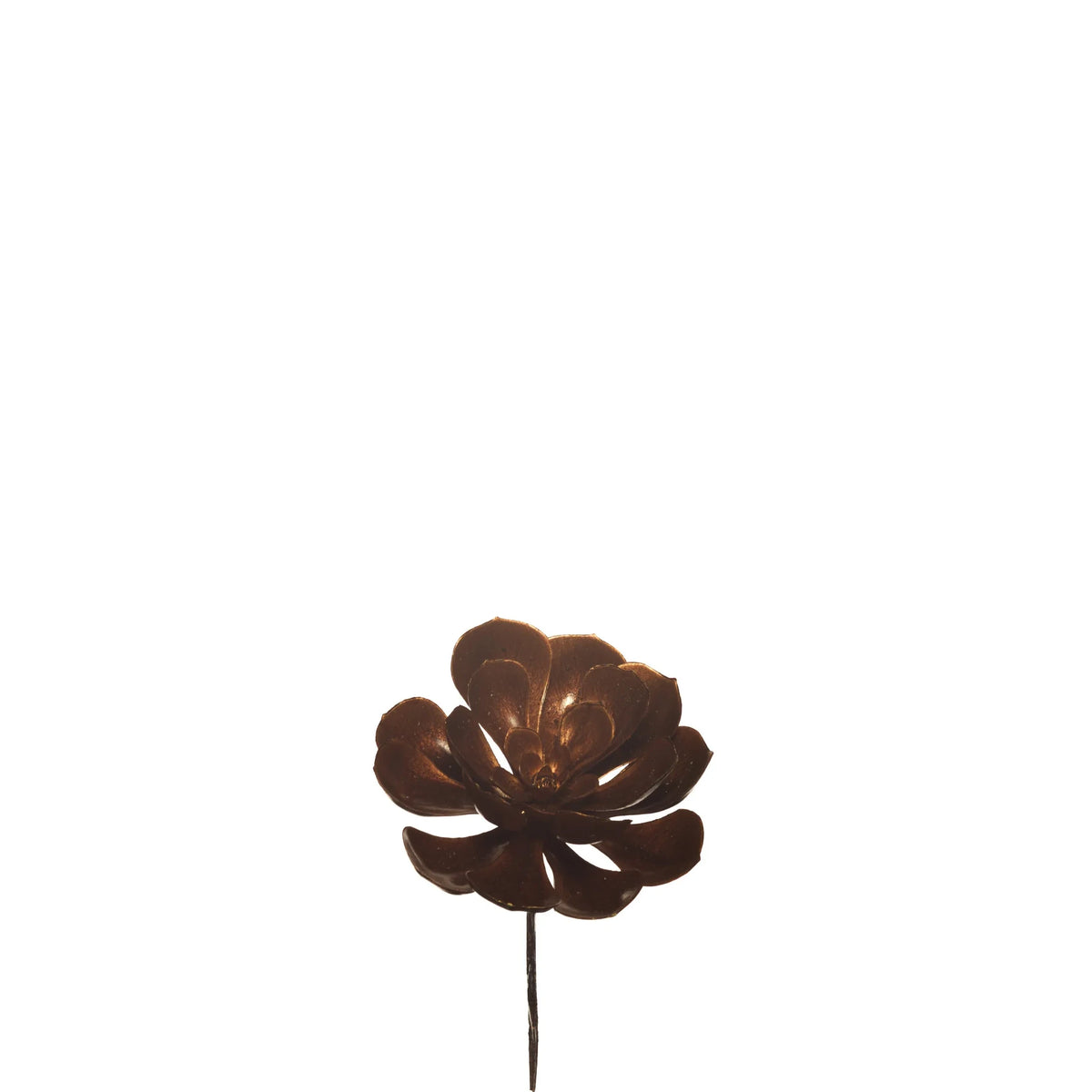 Pick de Suculenta Bronce artificial Mediano de 20 cm, color burdeos