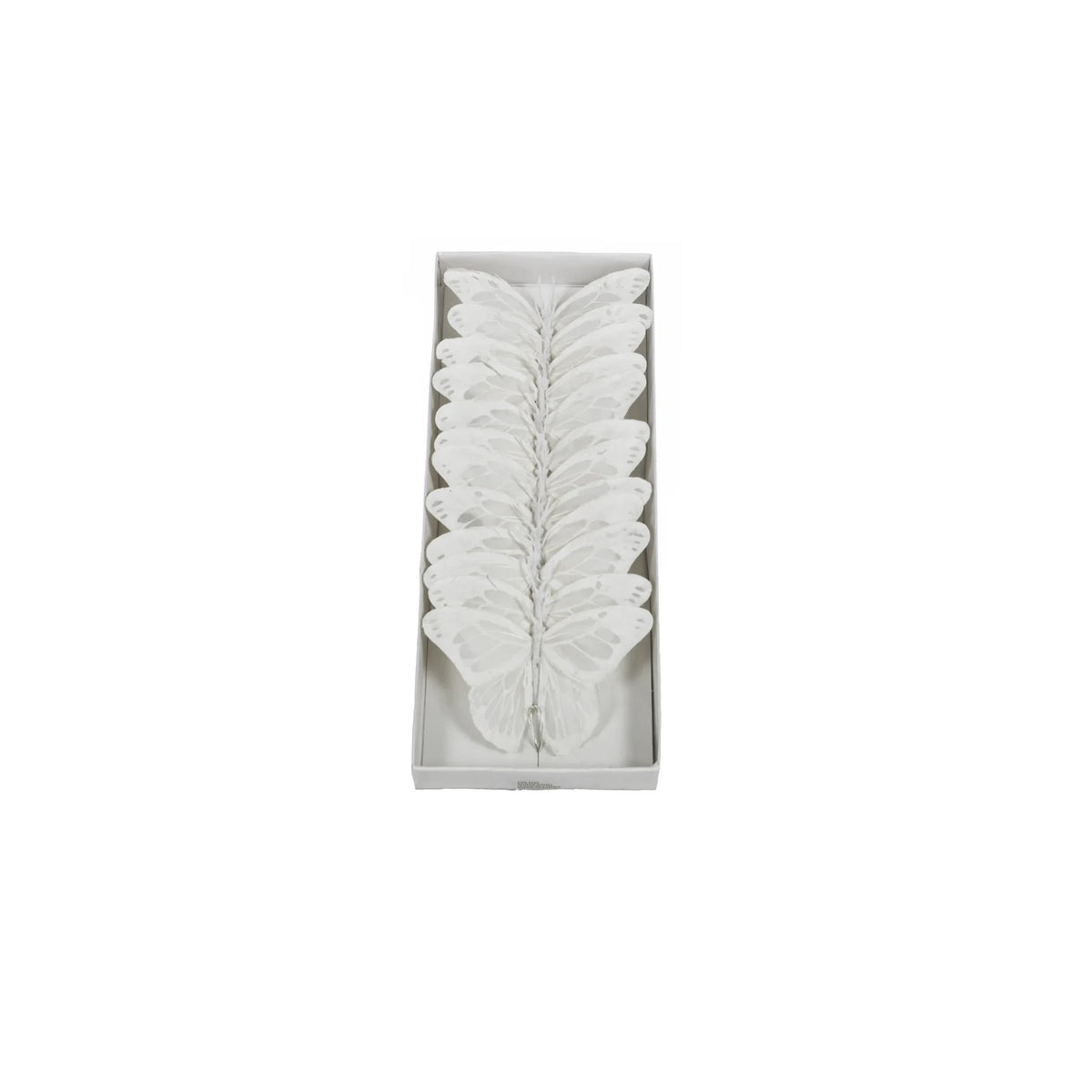Picks de Mariposa artificial de 9 cm, color blanco