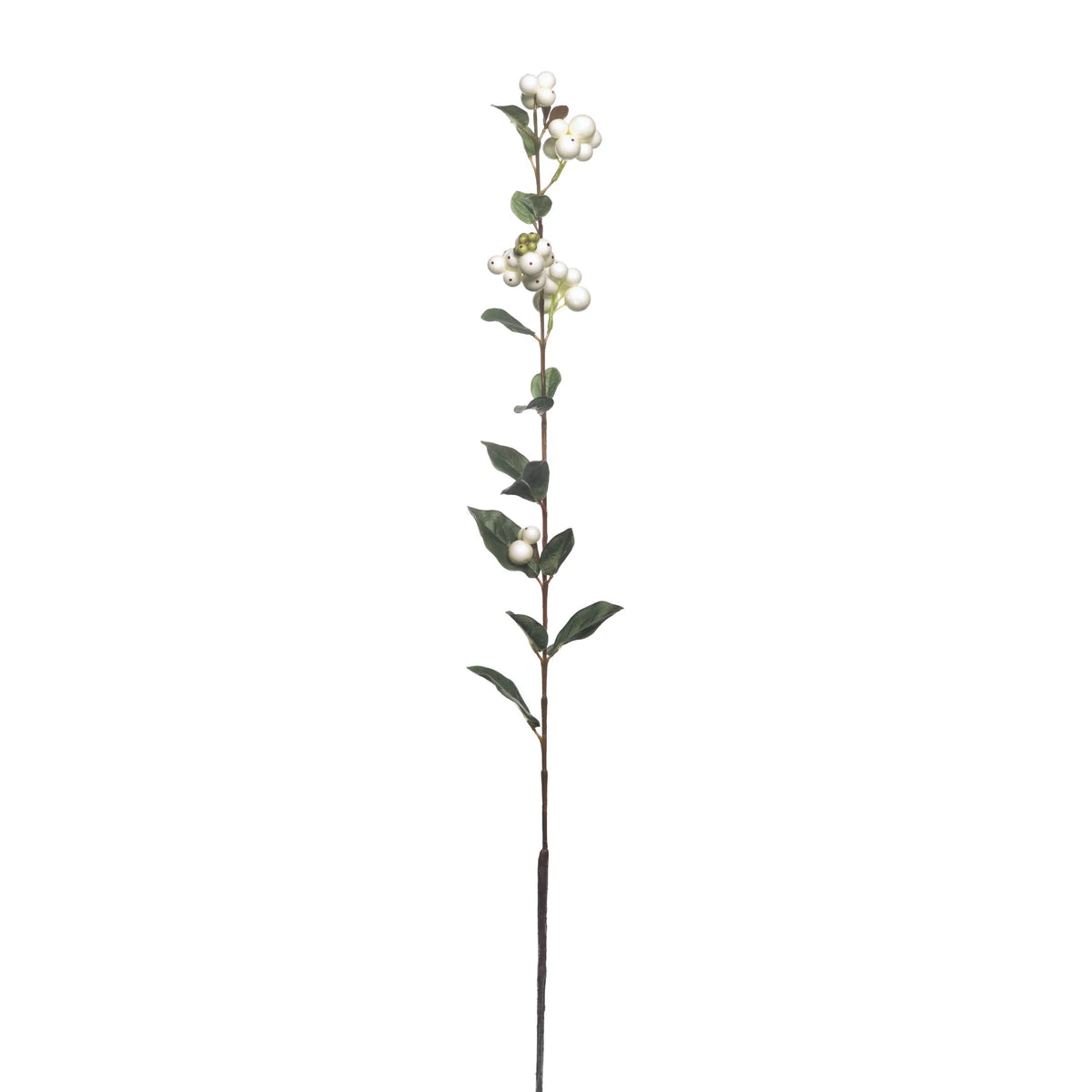 Rama de Bayas Blancas artificial de 70 cm, color blanco
