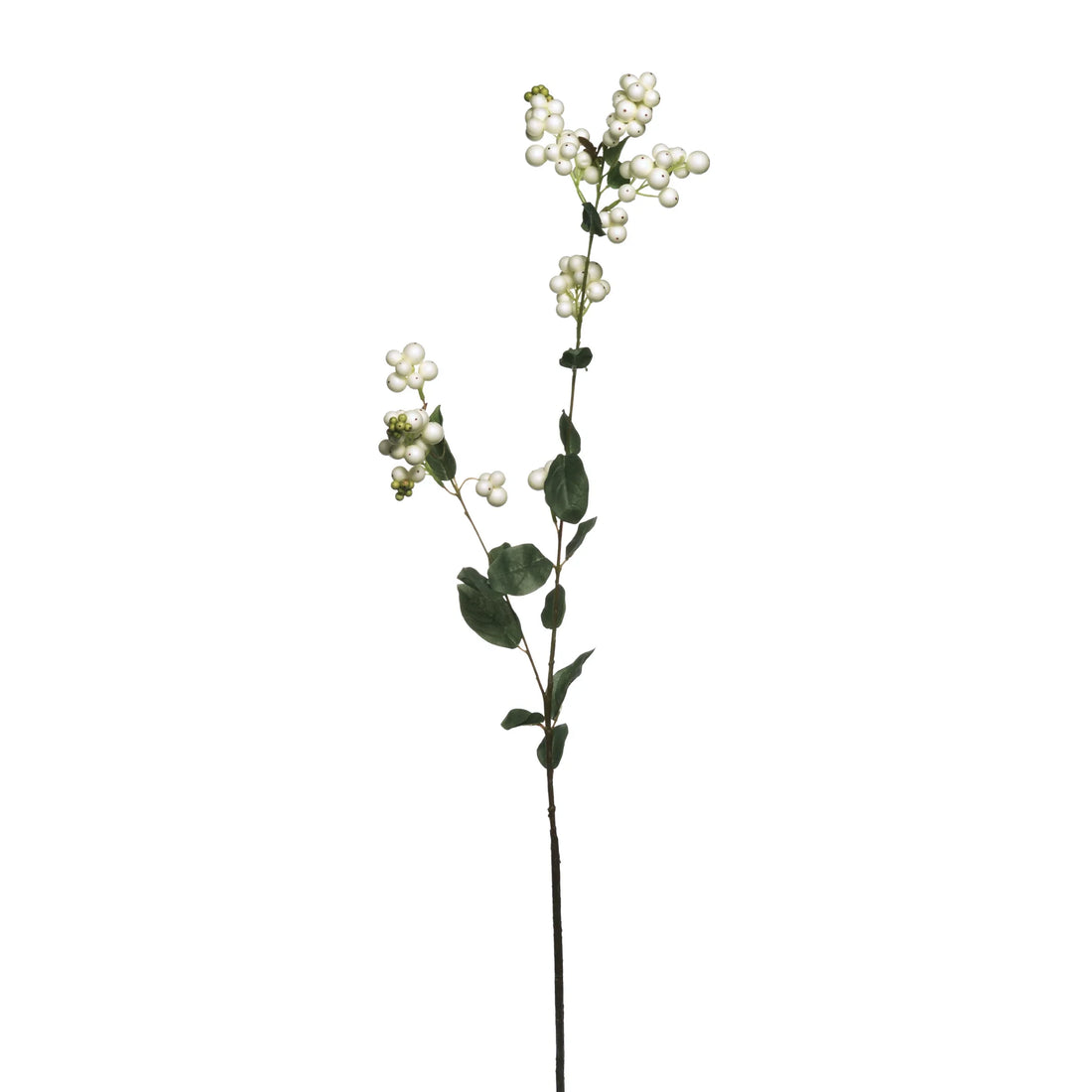 Rama de Bayas Blancas artificial de 88 cm, color blanco
