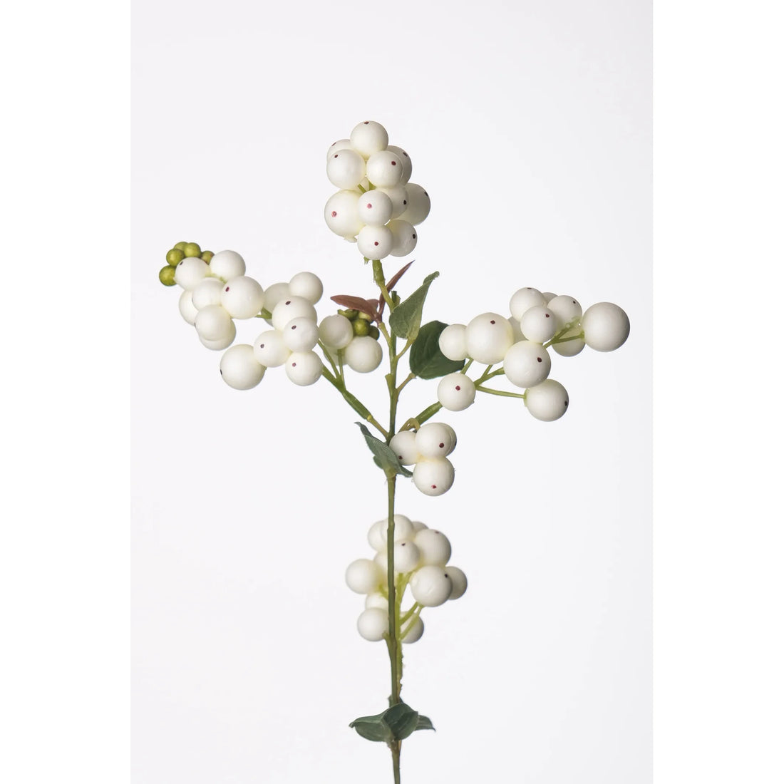 Rama de Bayas Blancas artificial de 88 cm, color blanco