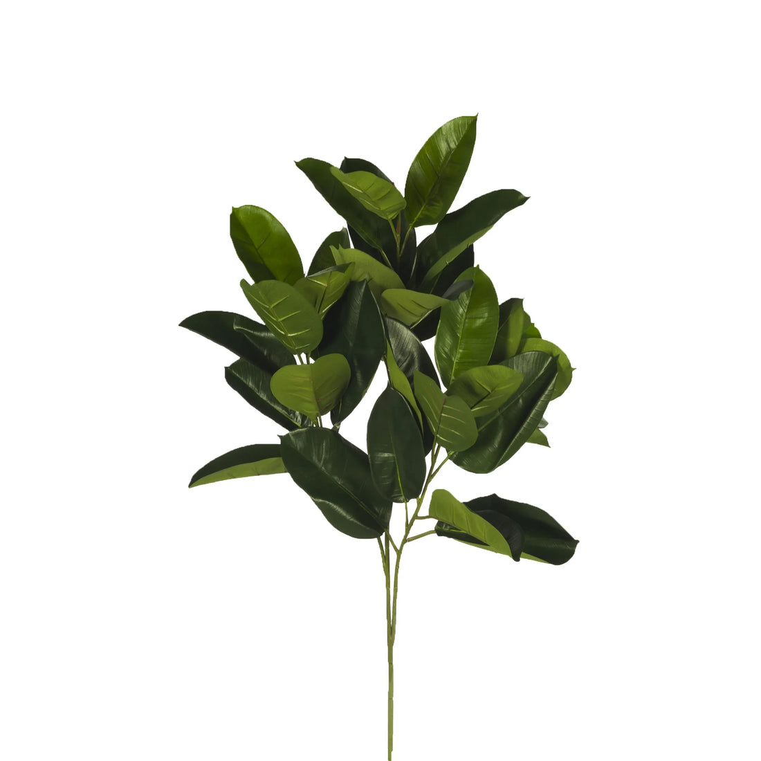 Rama de Ficus Elástica artificial de 95 cm, color verde