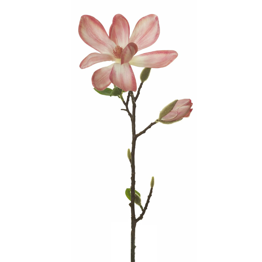 Rama de Magnolia artificial de 56 cm, color rosa