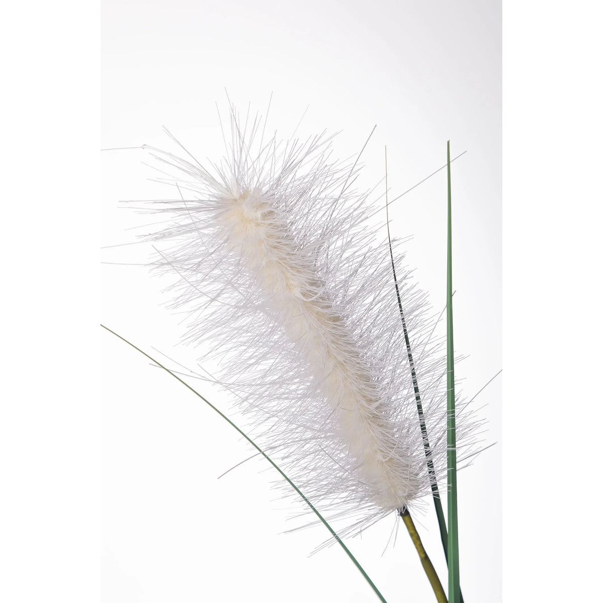 Rama de Pennisetum artificial de 120 cm, color blanco