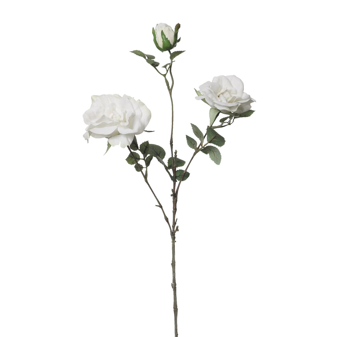 Ramaje de Rosa artificial de 52 cm, color blanco