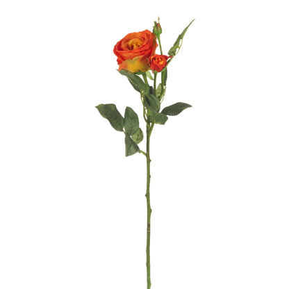 Ramaje de Rosa artificial de 66 cm, color naranja
