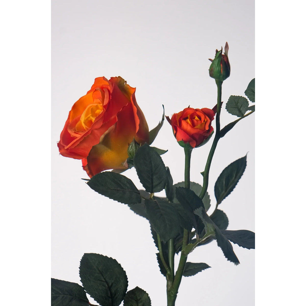 Ramaje de Rosa artificial de 66 cm, color naranja