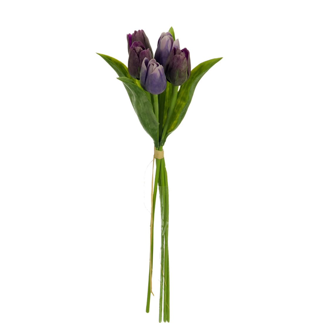 Ramo artificial de 5 Tulipanes de 40 cm, color lavanda