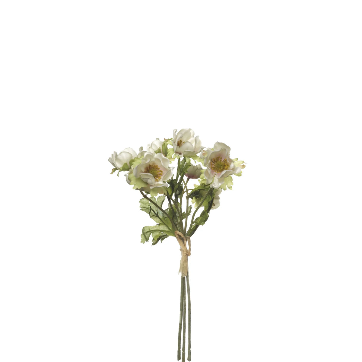 Ramo artificial de Anémonas de 33 cm, color crema