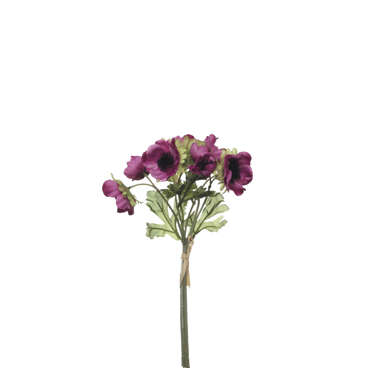 Ramo artificial de Anémonas de 33 cm, color fucsia