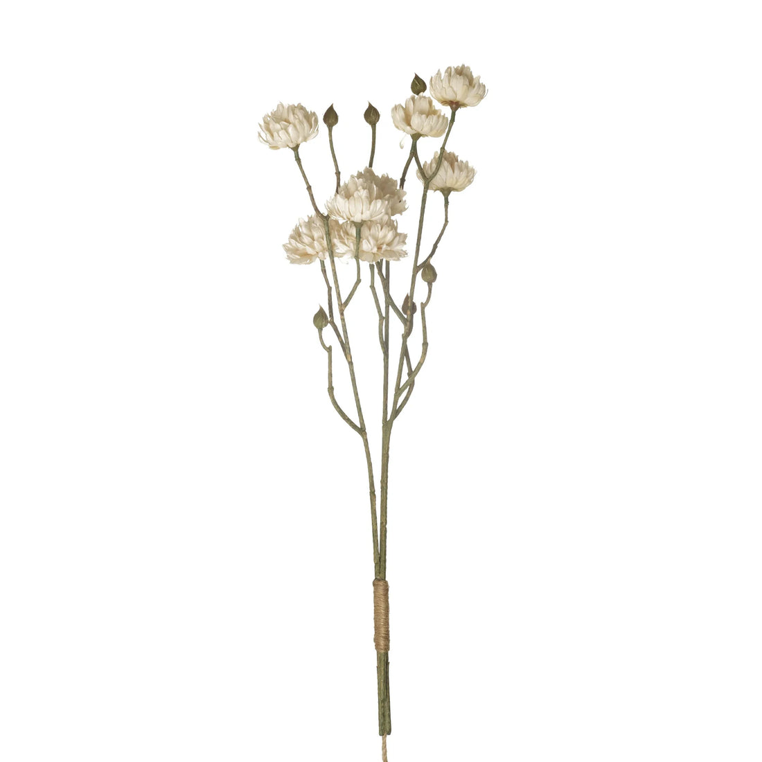 Ramo artificial de Capullos de Crisantemo de 55 cm, color crema