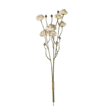 Ramo artificial de Capullos de Crisantemo de 55 cm, color crema