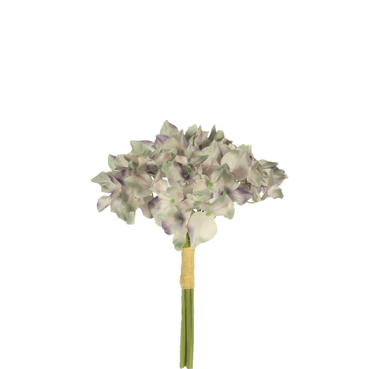Ramo artificial de Hortensias de 27 cm, color azul