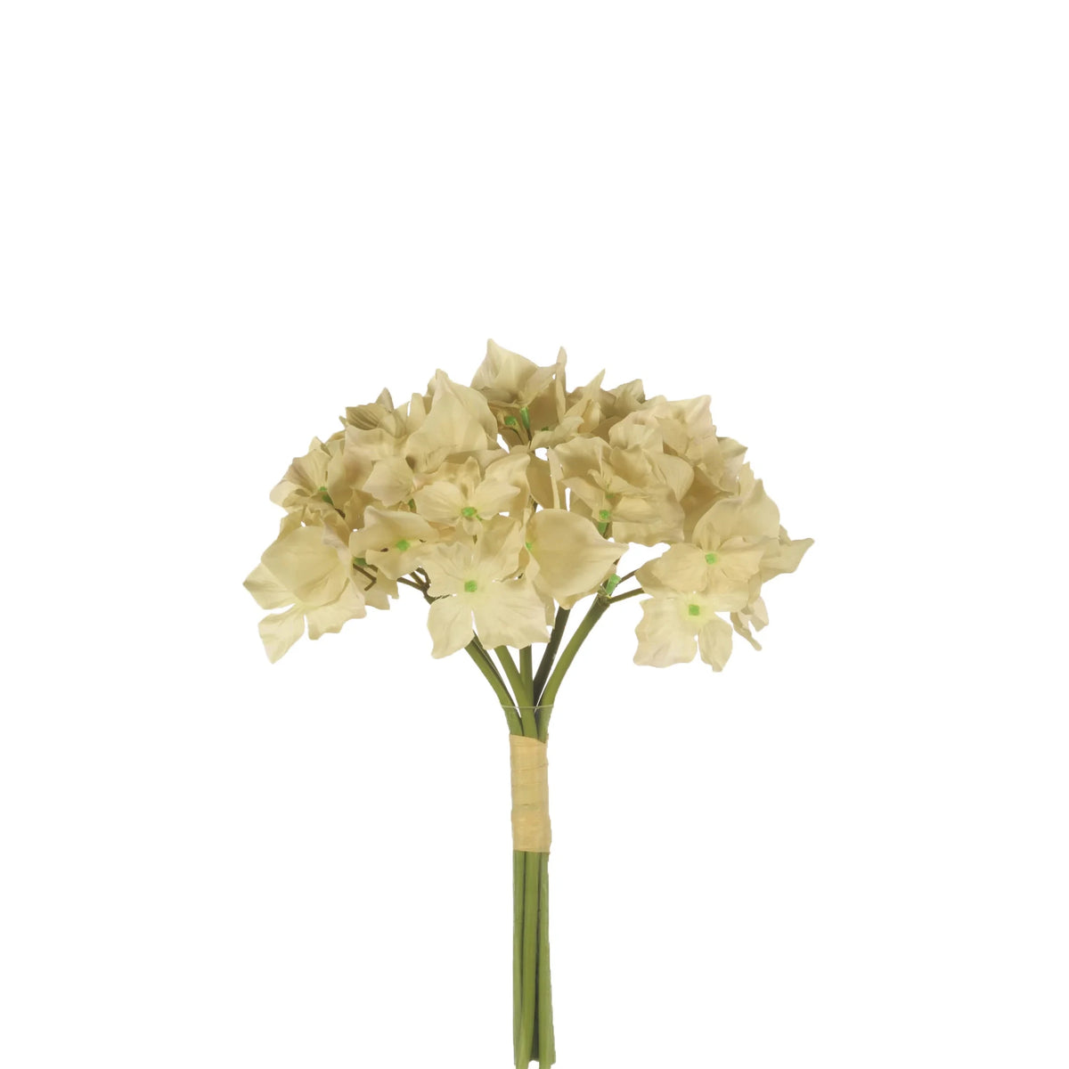 Ramo artificial de Hortensias de 27 cm, color beige