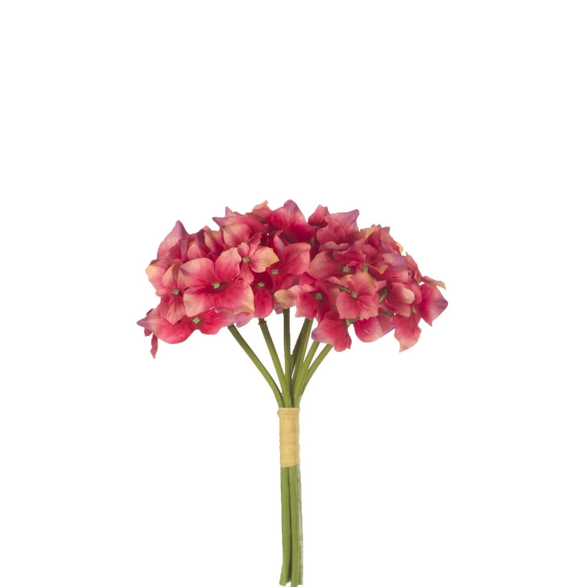 Ramo artificial de Hortensias de 27 cm, color ciclamen