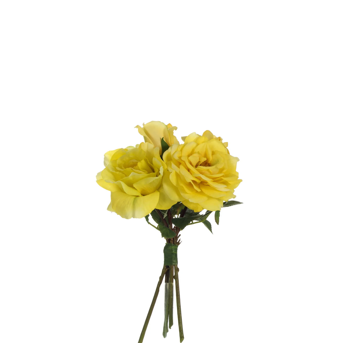 Ramo artificial de Rosas de 33 cm, color amarillo