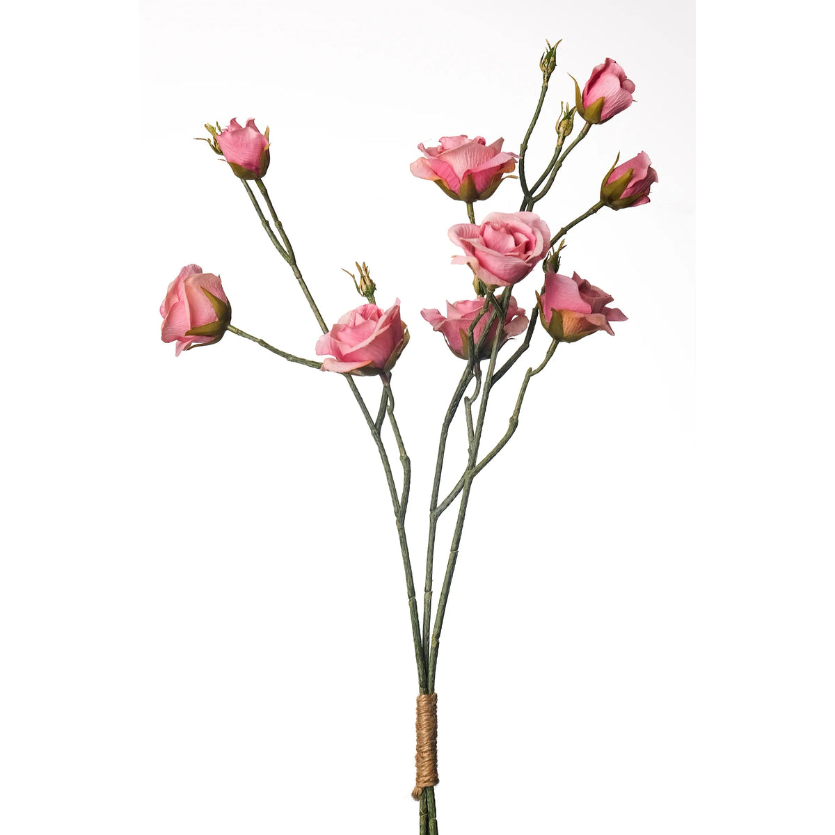 Ramo artificial de Rosas en Capullo de 53 cm, color rosa