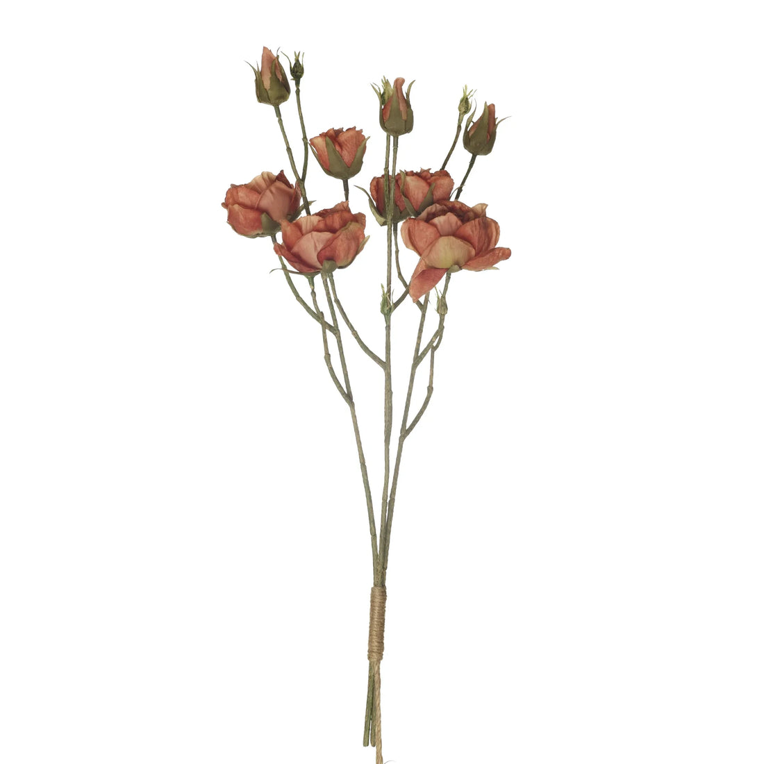 Ramo artificial de Rosas en Capullo de 56 cm, color naranja