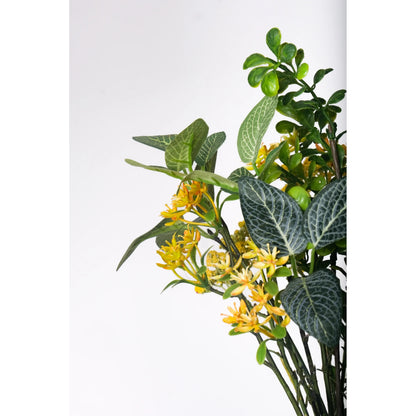 Ramo artificial Mixto Primaveral de 46 cm, color amarillo