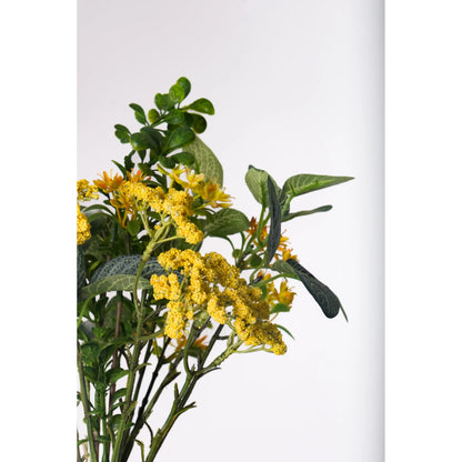 Ramo artificial Mixto Primaveral de 46 cm, color amarillo