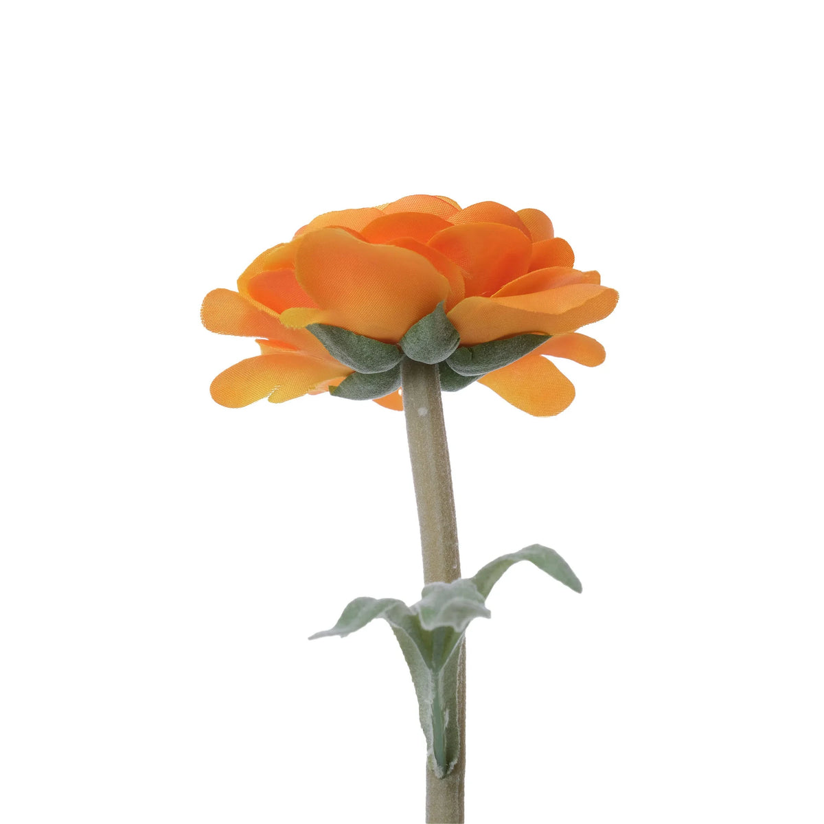 Ranúnculo artificial de 40 cm, color naranja