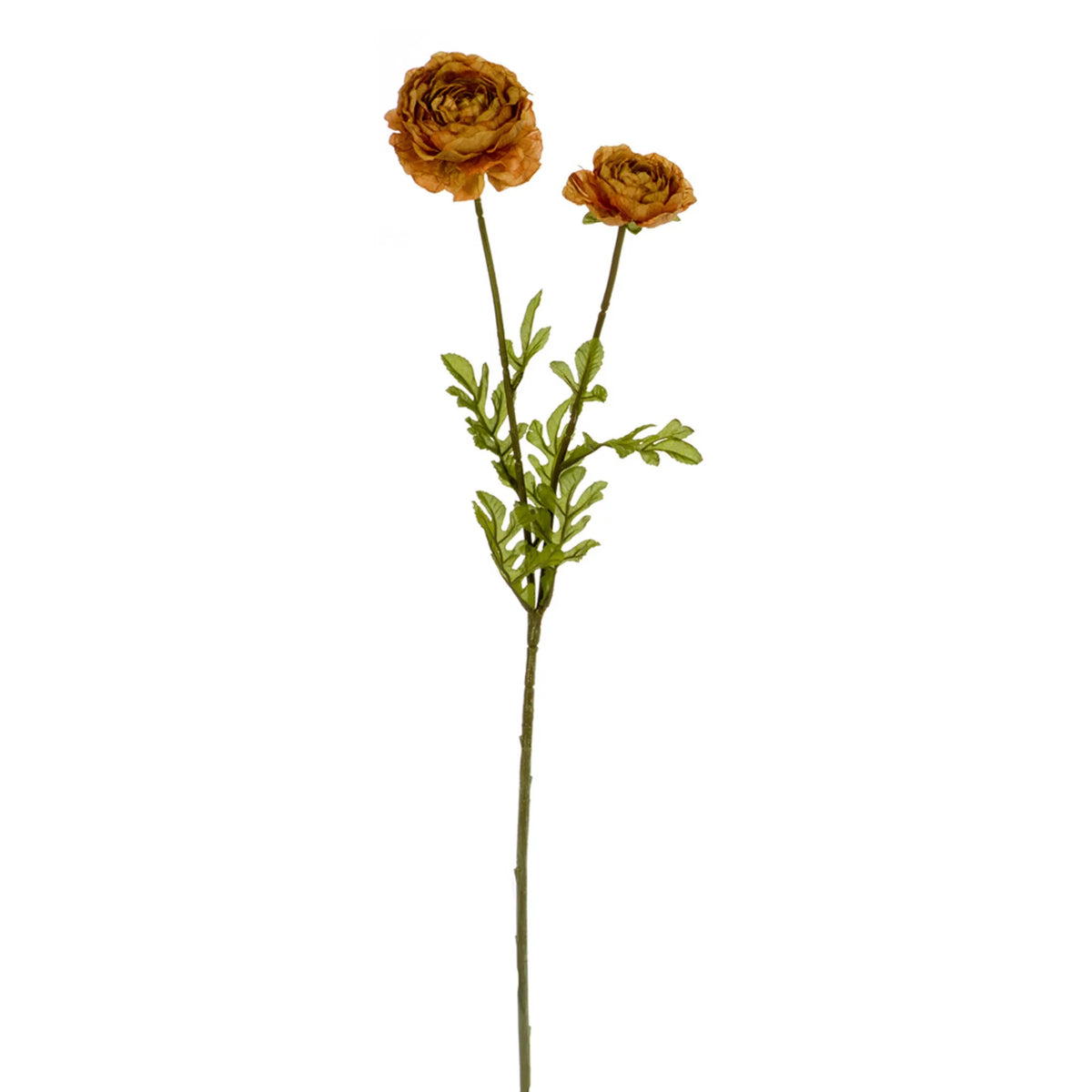 Ranúnculo artificial de 70 cm, color naranja
