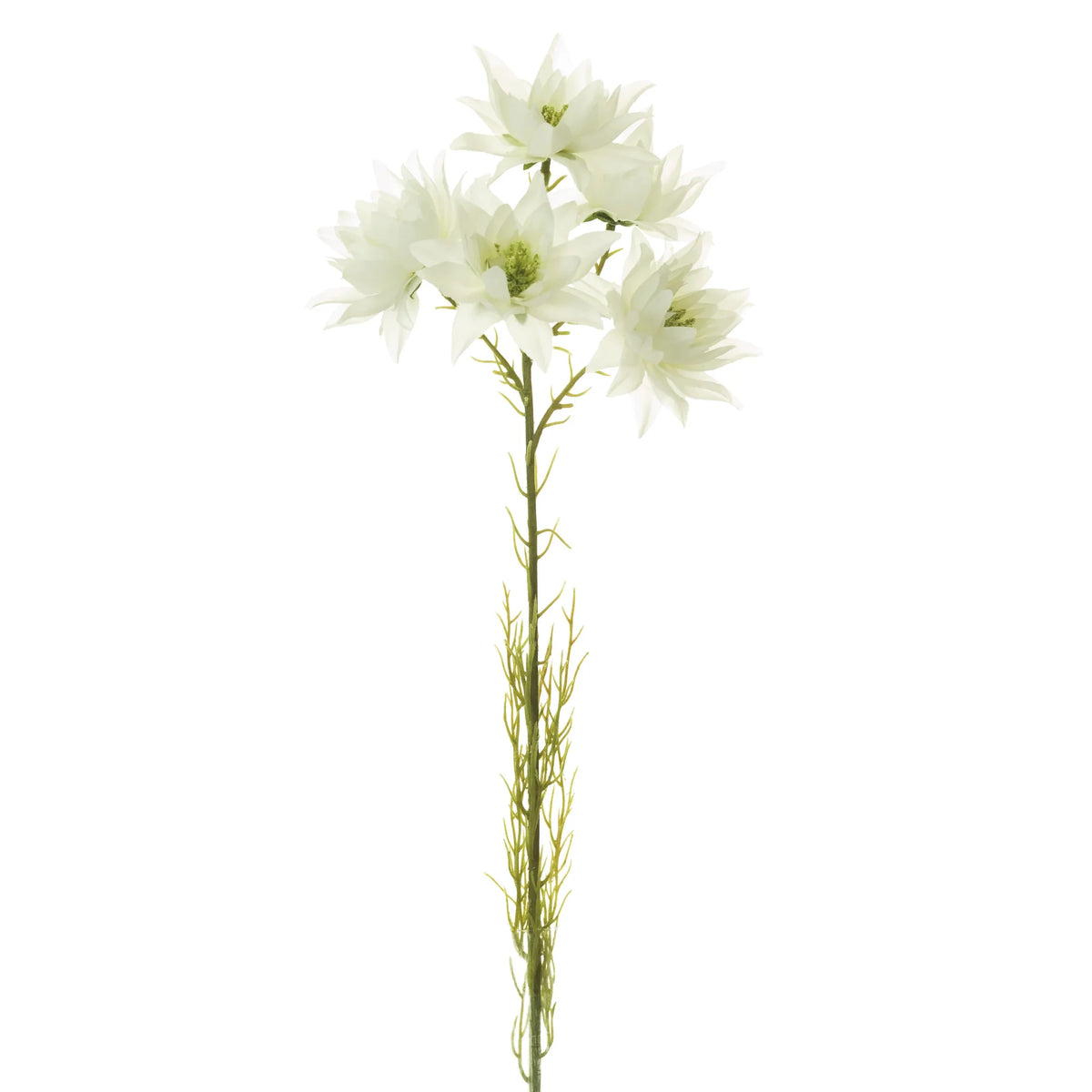 Rosa artificial de 64 cm, color blanco