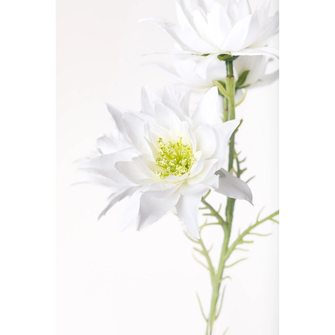 Rosa artificial de 64 cm, color blanco