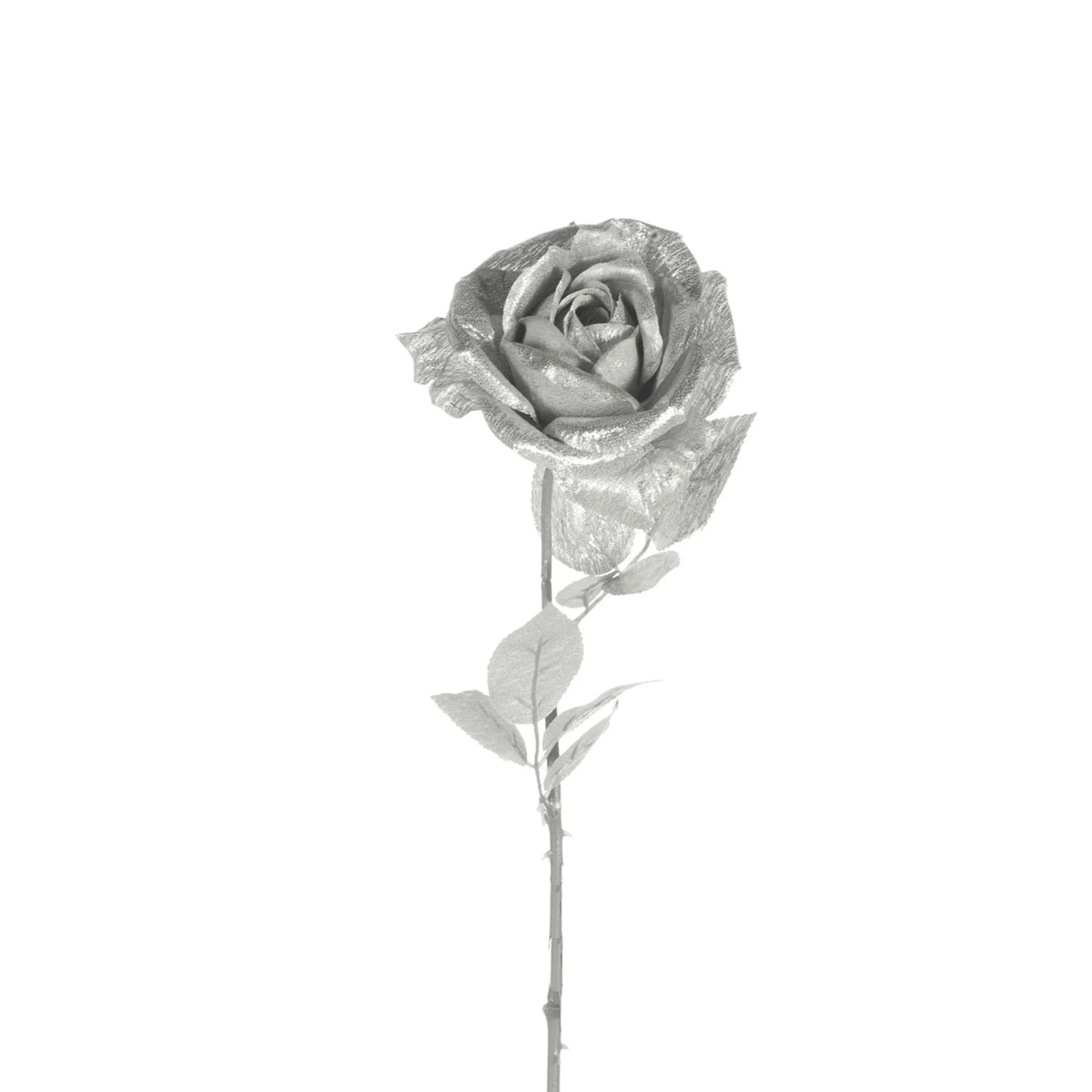 Rosa artificial de 69 cm, color pálido