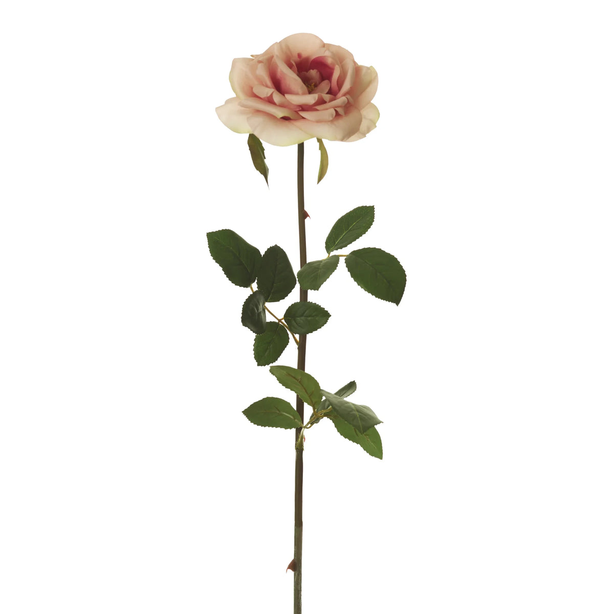 Rosa artificial Abierta de 63 cm, color rosa