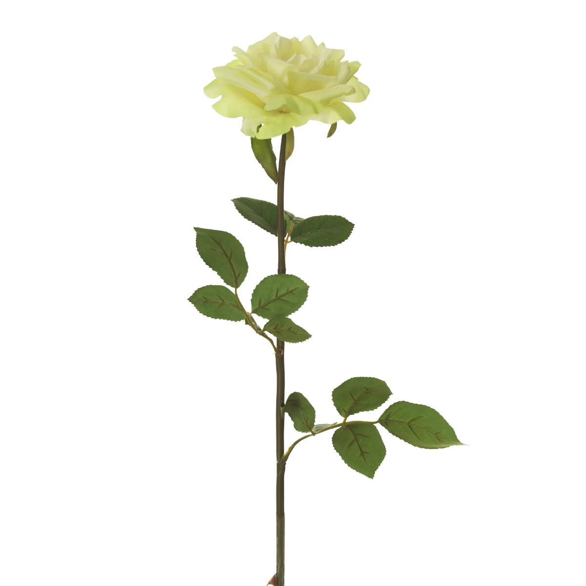 Rosa artificial Abierta de 63 cm, color verde