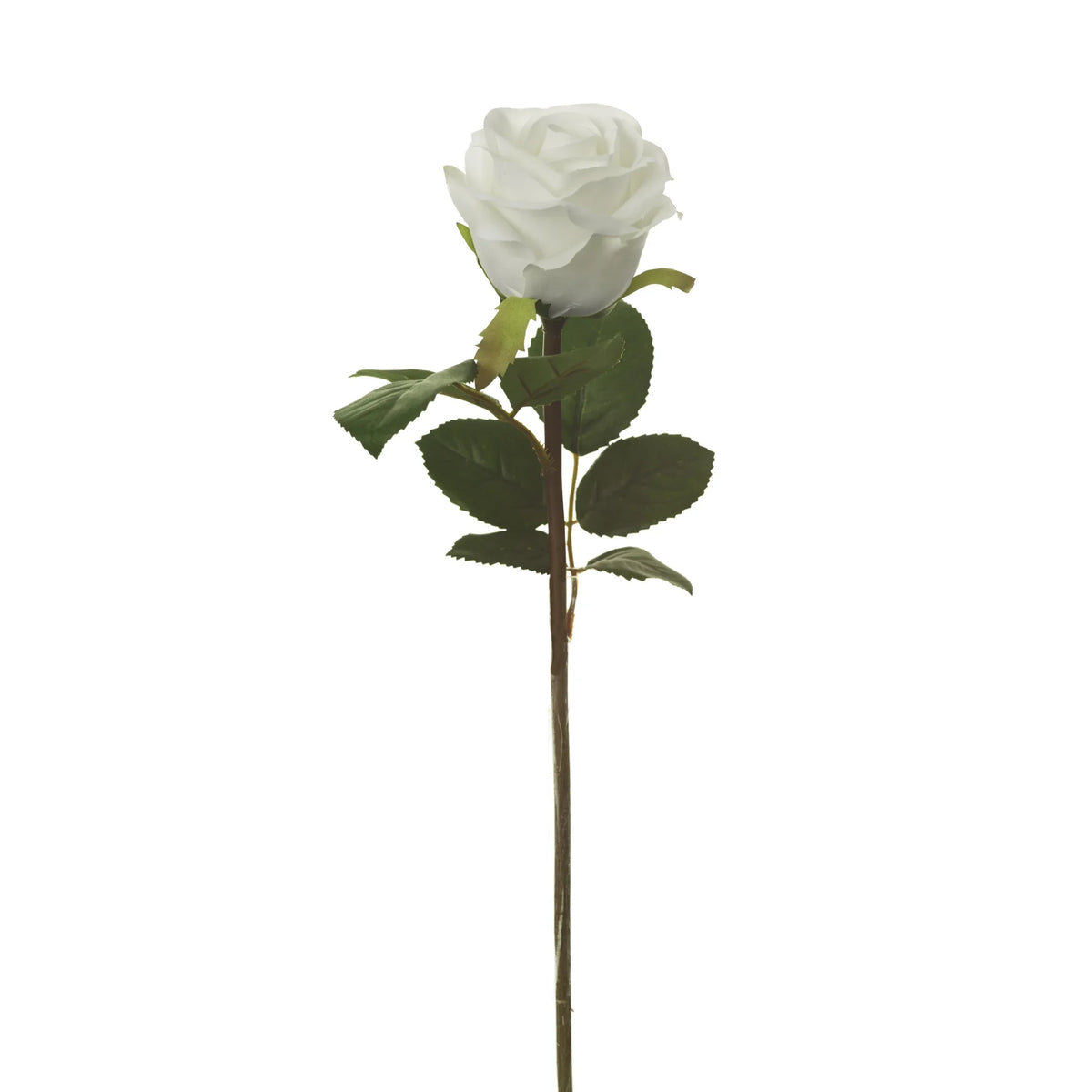 Rosa artificial Abierta Corta de 30 cm, color blanco