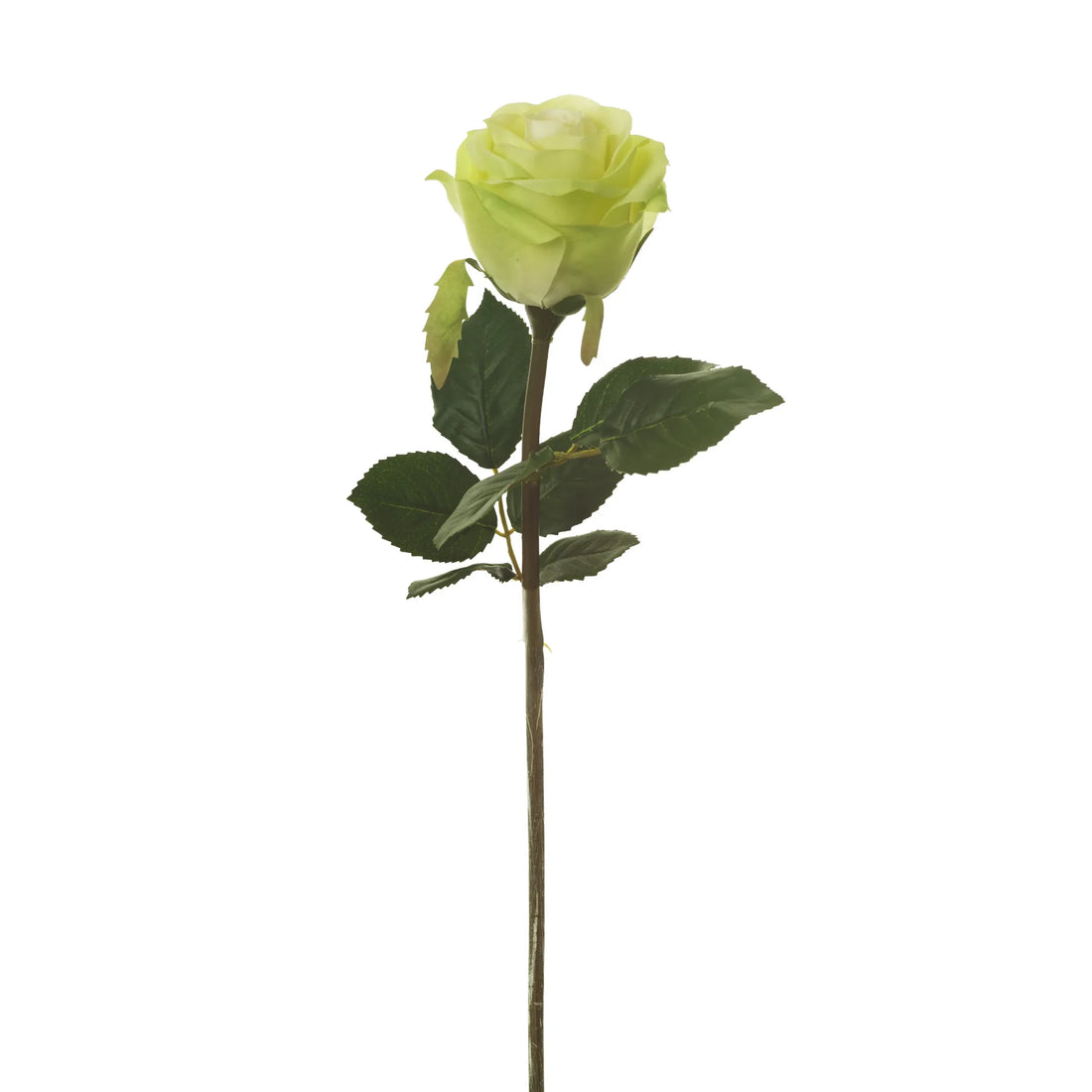 Rosa artificial Abierta Corta de 30 cm, color verde