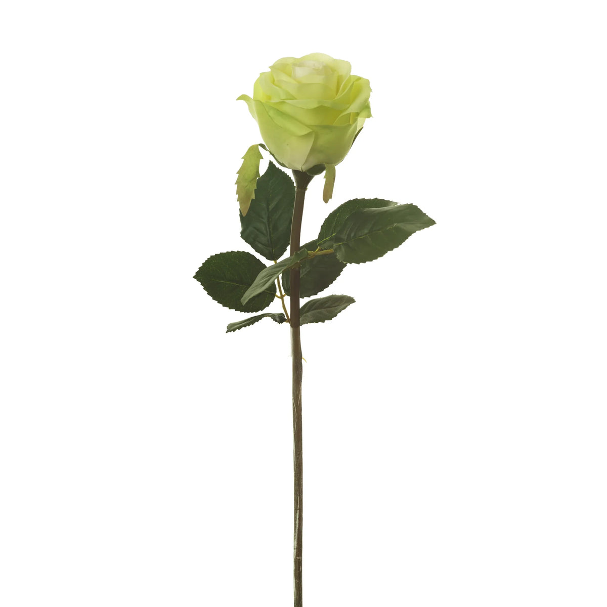 Rosa artificial Abierta Corta de 30 cm, color verde
