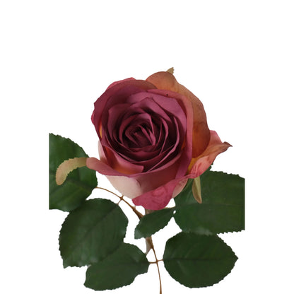 Rosa artificial Cerrada de 66 cm, color malva