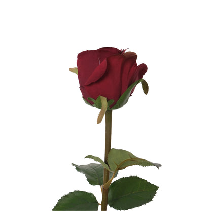 Rosa artificial Cerrada de 66 cm, color rojo fuerte