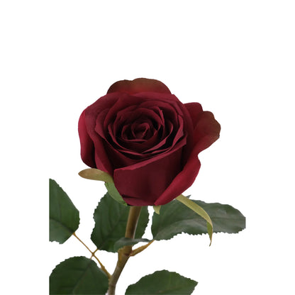 Rosa artificial Cerrada de 66 cm, color rojo fuerte