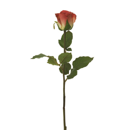 Rosa artificial Cerrada de 66 cm, color salmón