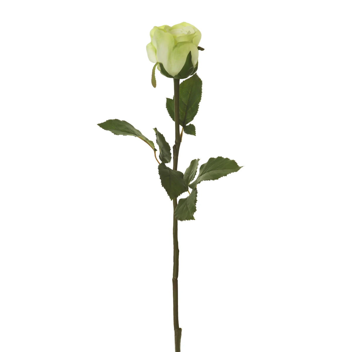 Rosa artificial Cerrada de 66 cm, color verde