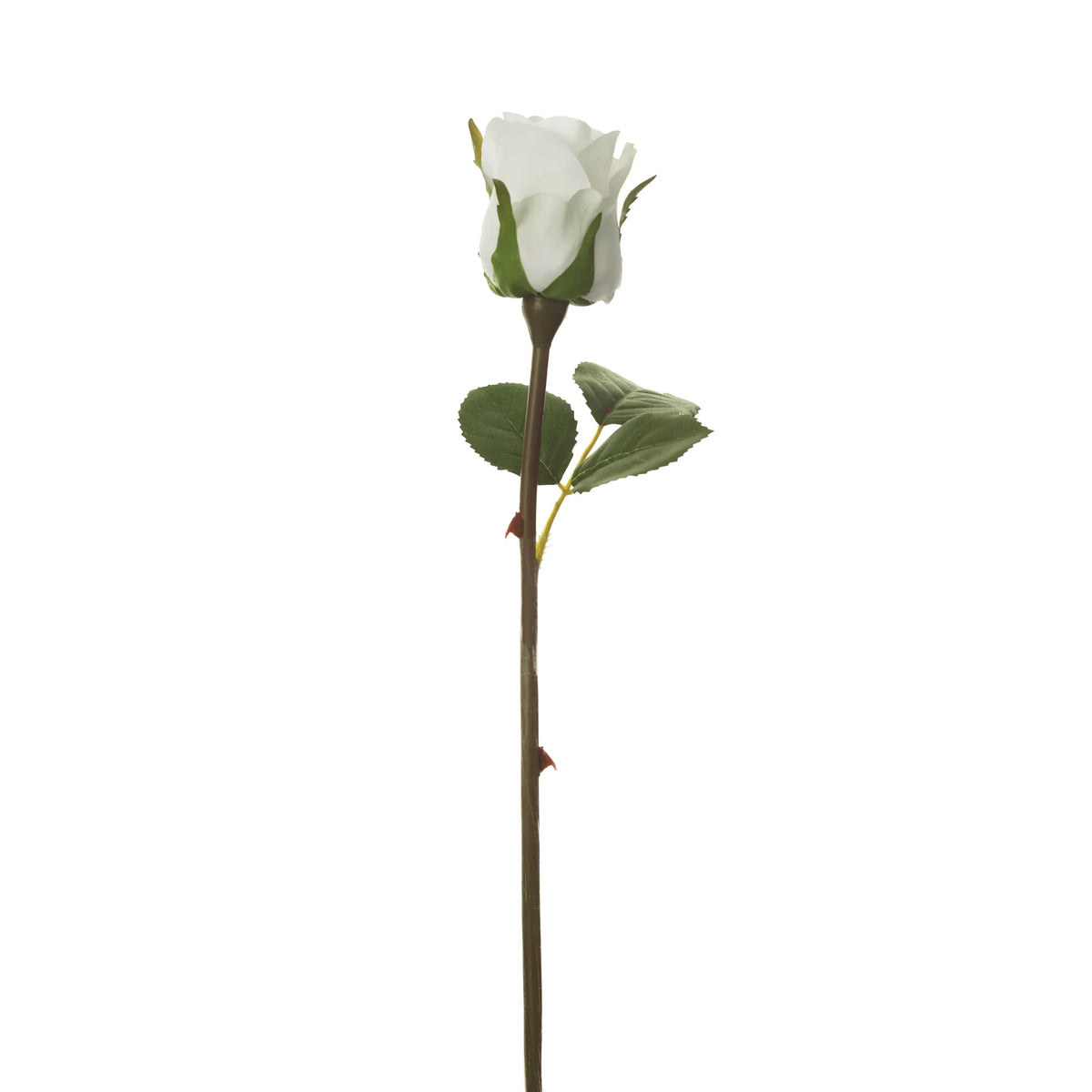 Rosa artificial en Capullo de 30 cm, color blanco
