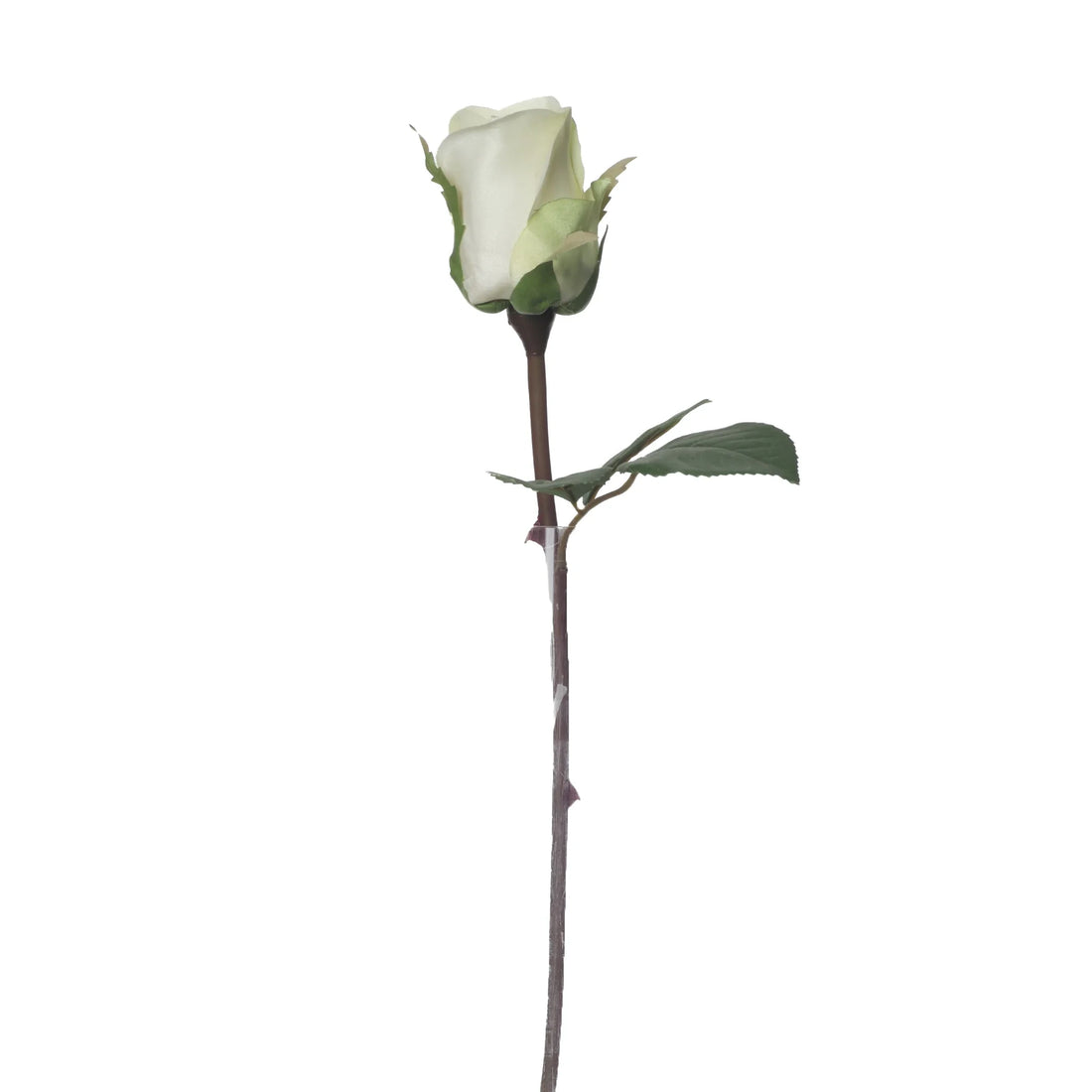 Rosa artificial en Capullo de 30 cm, color verde