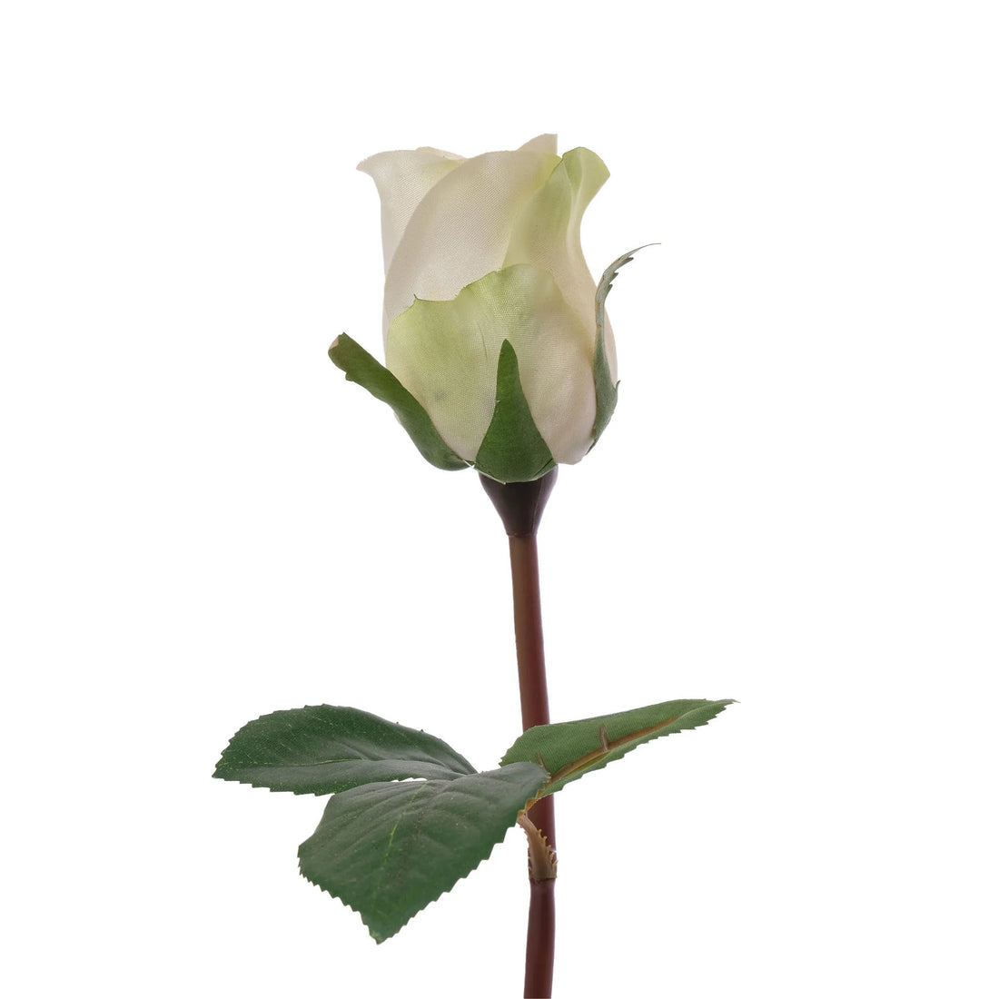Rosa artificial en Capullo de 30 cm, color verde