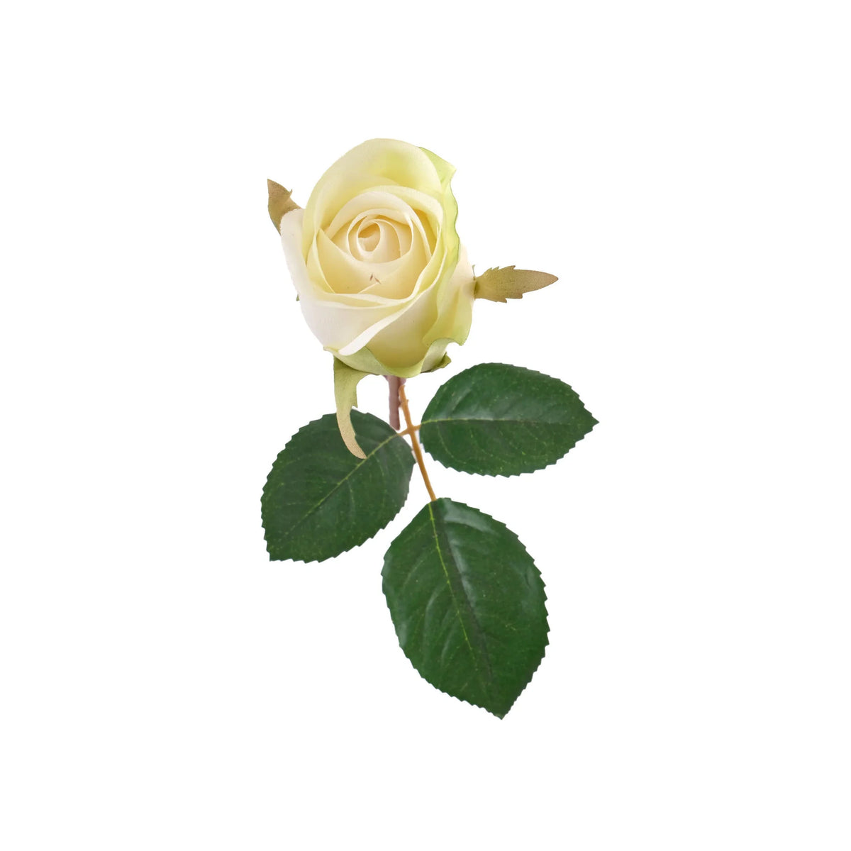 Rosa artificial en Capullo de 30 cm, color verde
