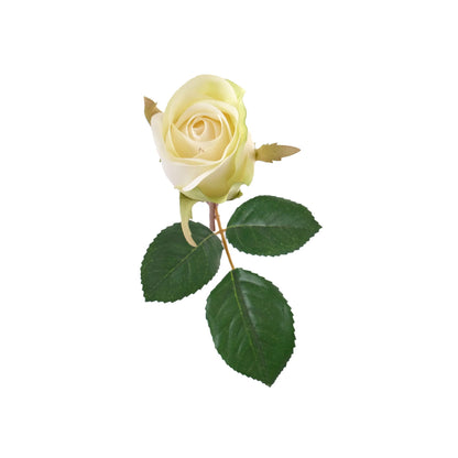 Rosa artificial en Capullo de 30 cm, color verde