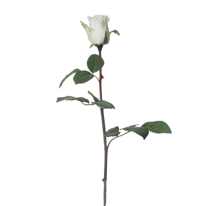 Rosa artificial en Capullo de 61 cm, color blanco